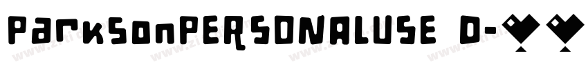 ParksonPERSONALUSE D字体转换